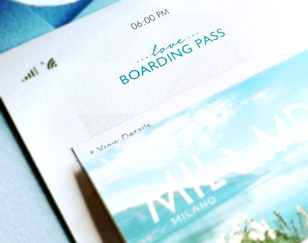 invito di matrimonioboarding pass