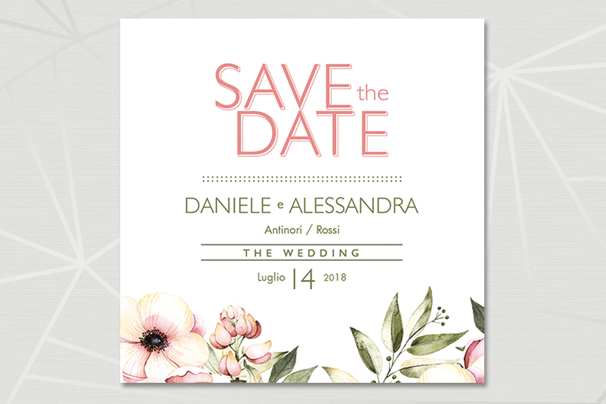 Wedding Save the date floreale